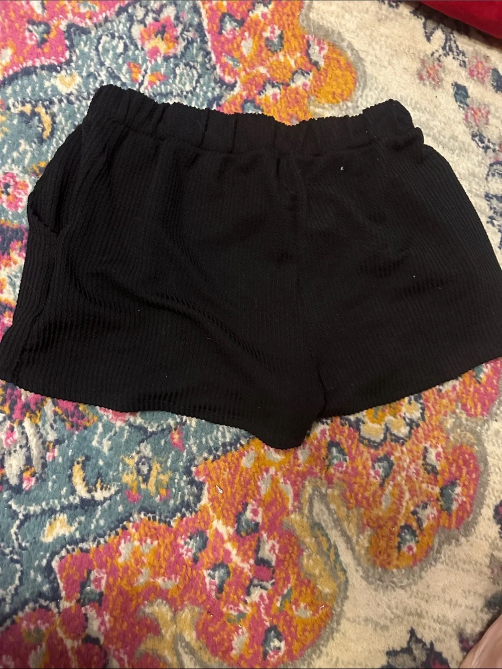 Black Women's Knit Lounge Shorts and Top Set